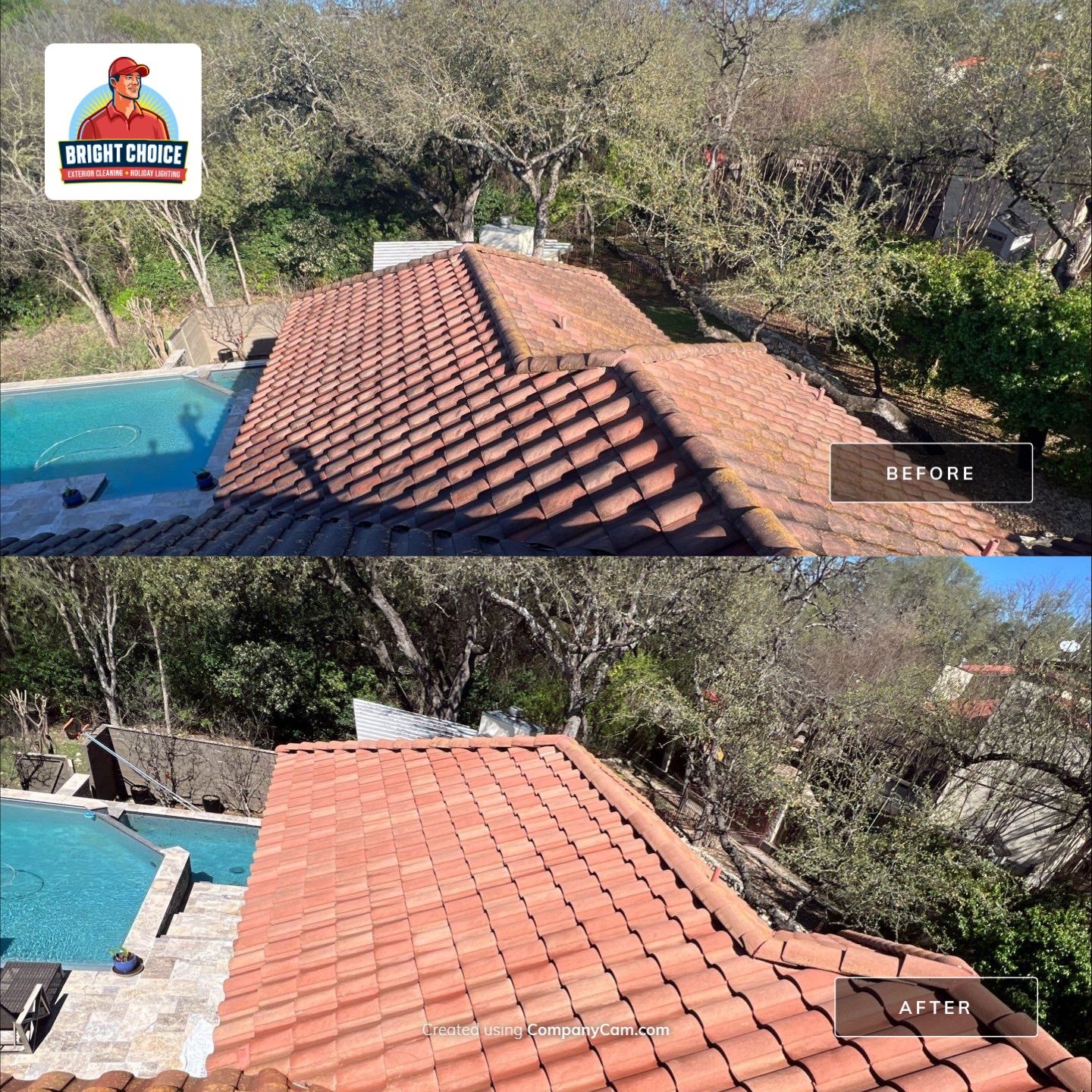 Full Exterior Cleaning Project: Roof Soft Wash, Pressure Washing & Window Cleaning