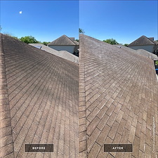 Roof-Soft-Washing-Asphalt-Shingles-Front-Facing-Section-San-Antonio-TX 0