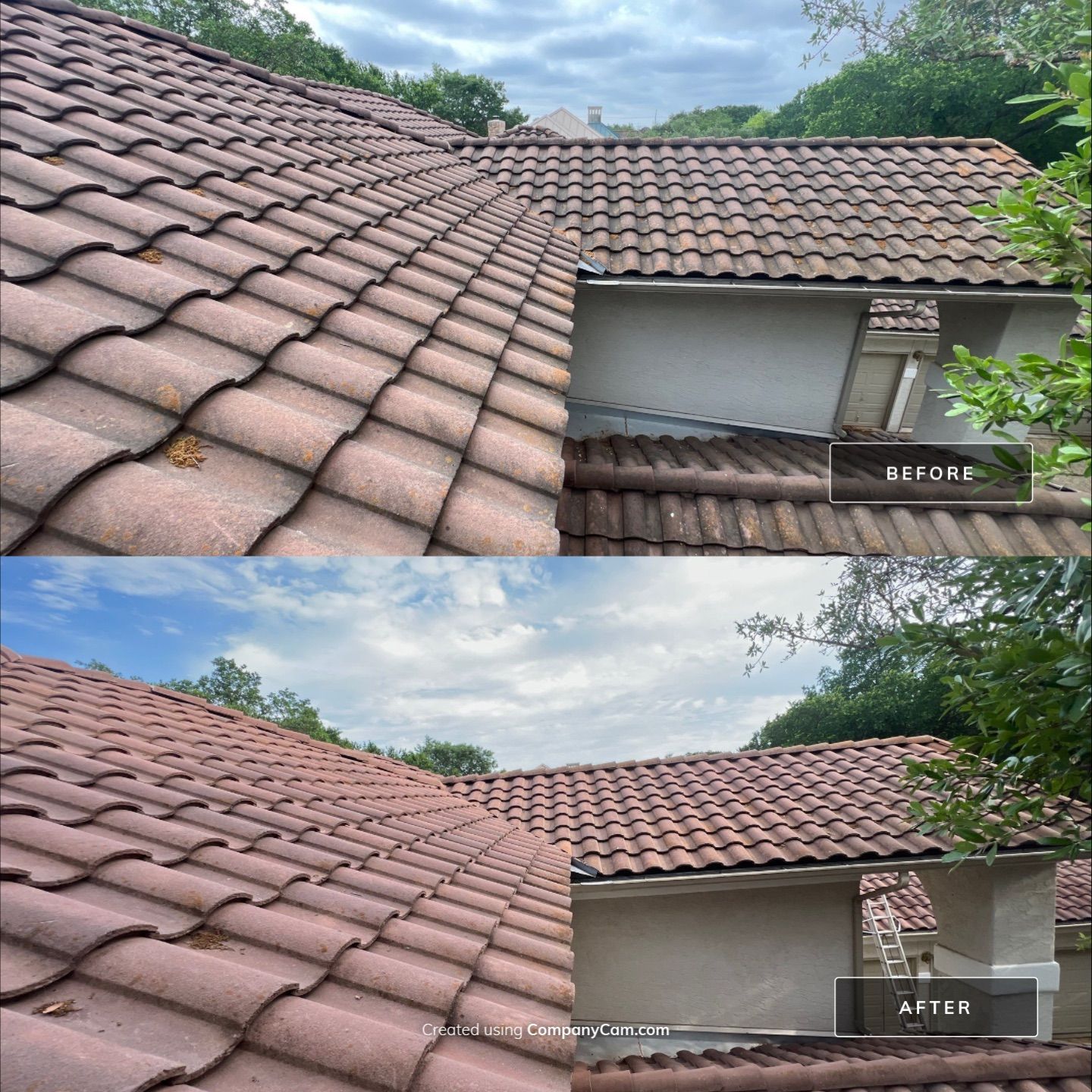 Tile Roof Washing & Gutter Cleaning in San Antonio (2-Day Service)